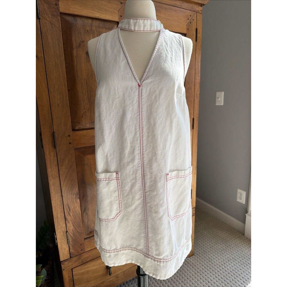 Anthropologie Holding Horses Ivory Shift Festival Dress Size Small